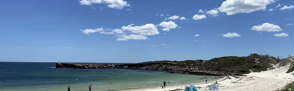 Turquoise water and white sand near Jurien Bay and Green Head